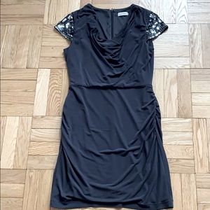 Calvin Klein Sequin Shoulder Sheath